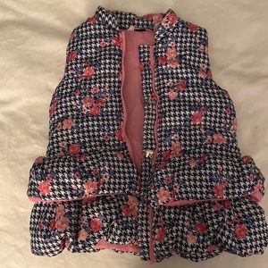 Kids Headquarters Adorable Floral and Houndstooth Vest 6x